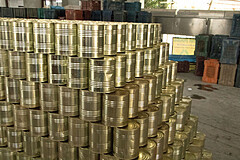 Unlabeled cans of food