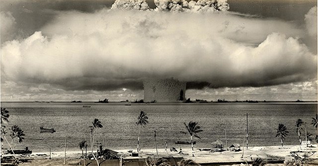 atom bomb explosion