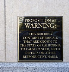 Prop 65 warning sign